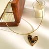 Stylish Leopard Print Acrylic Pendant Necklace Heart/Flower Charm Neckchain Lightweight Trendy Jewelry Gift