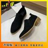 Retro Style Pointed Head Thick Heel Deep Mouth Single Shoes Femininity Comfortable Versatile Casual Women's Shoes Spring and Autumn New