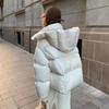 Womens Short Puffer Coat Winter Thick Cotton-Padded Jacket Loose Fit Hooded Outerwear Daily Wear