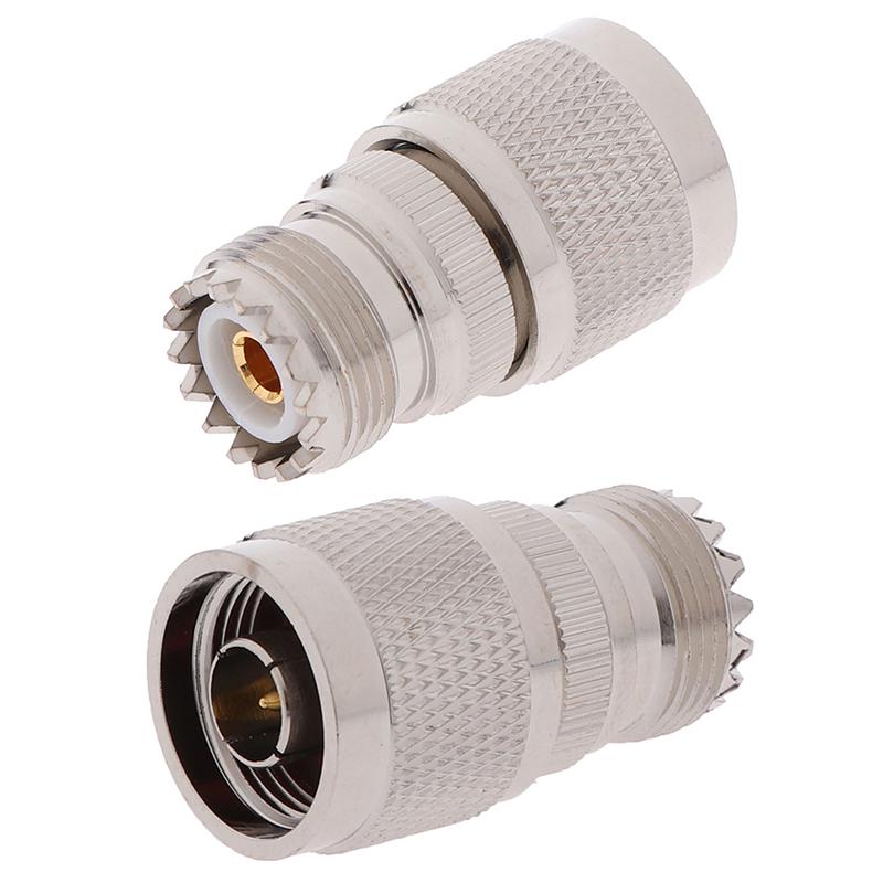 1ks adaptér pro koaxiální kabel typu N, samec na UHF SO-239, samice, rovný, RF, 5V, 12V, 220V ...