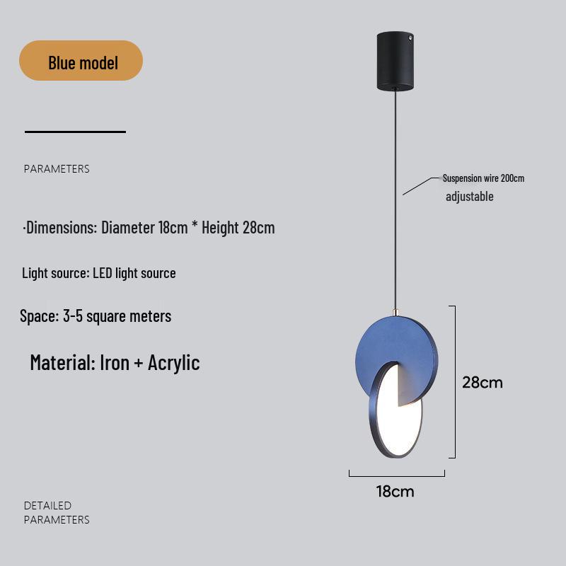 Nordic Pendant Light - Modern Bedside, Coffee Shop, Study & Mirror Lighting