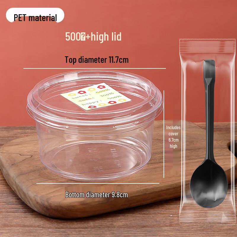 

Disposable Dessert Bowls with Lids and Accessories