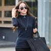 Maglione lavorato a maglia a maniche lunghe per autunno e inverno da donna, temperamento, camicia aderente e sottile