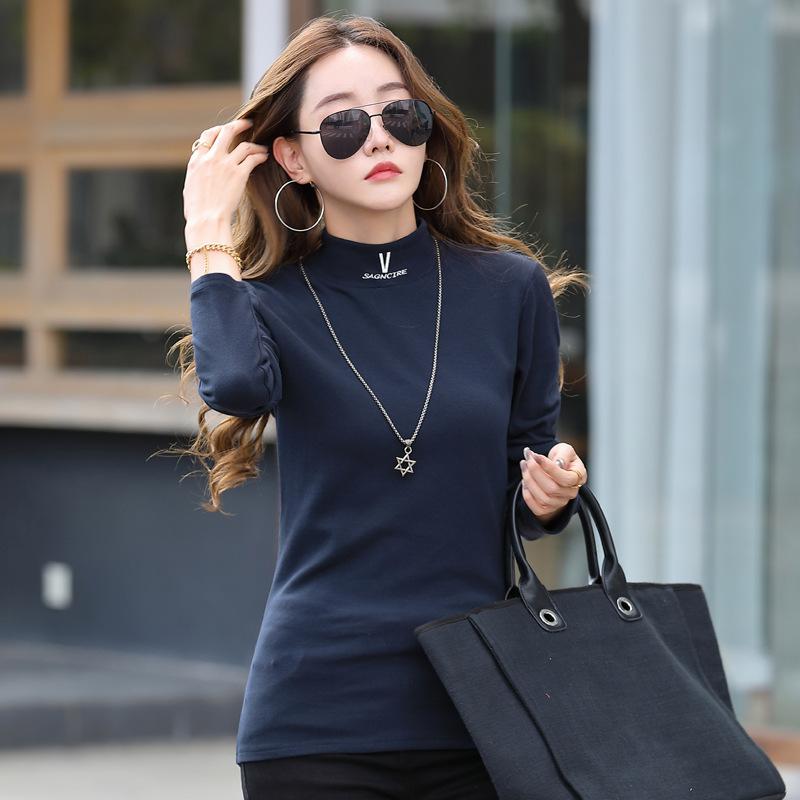 Maglione lavorato a maglia a maniche lunghe per autunno e inverno da donna, temperamento, camicia aderente e sottile