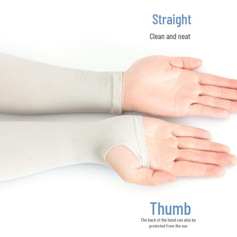 Unisex UV Protection Ice Silk Arm Sleeves - Breathable, High Elastic for Summer Sports & Cycling