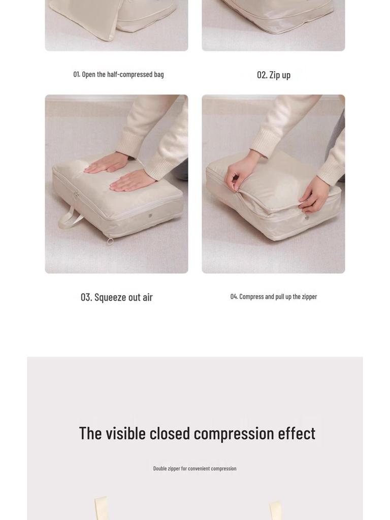 Compressible Down Jacket & Quilt Storage Bag Set - 4-Piece for Clothes and Suitcase