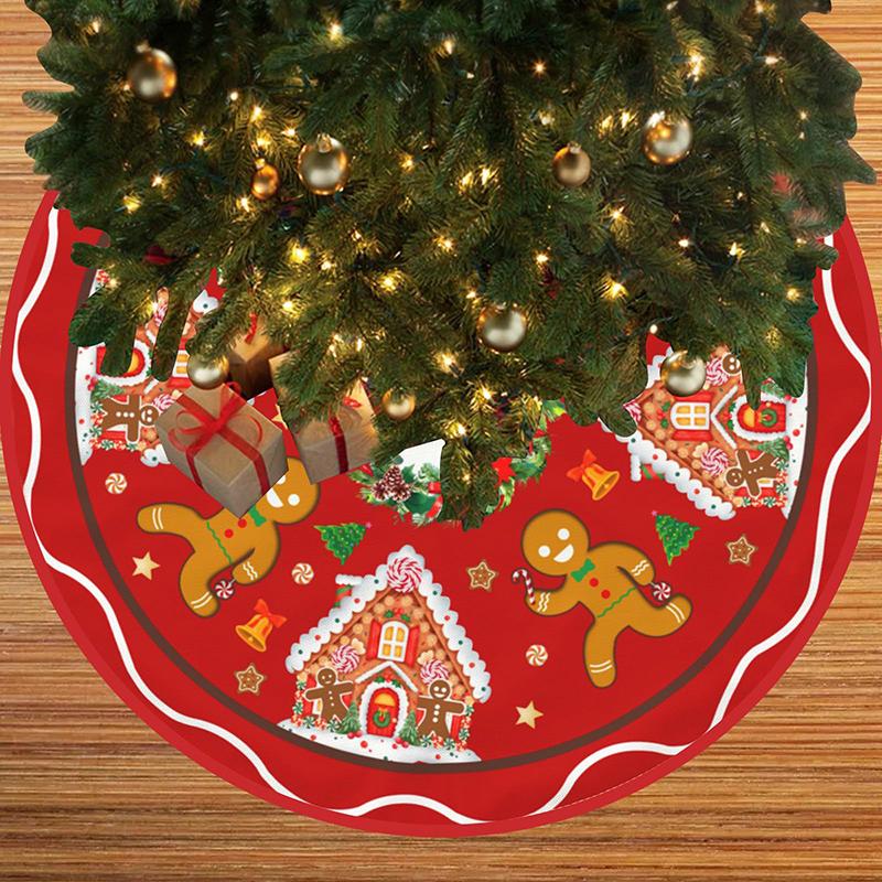 New Christmas Tree Skirt Creative and Exquisitely Printed Tree Skirt for The Base of Your Christmas Tree Christmas Decoration