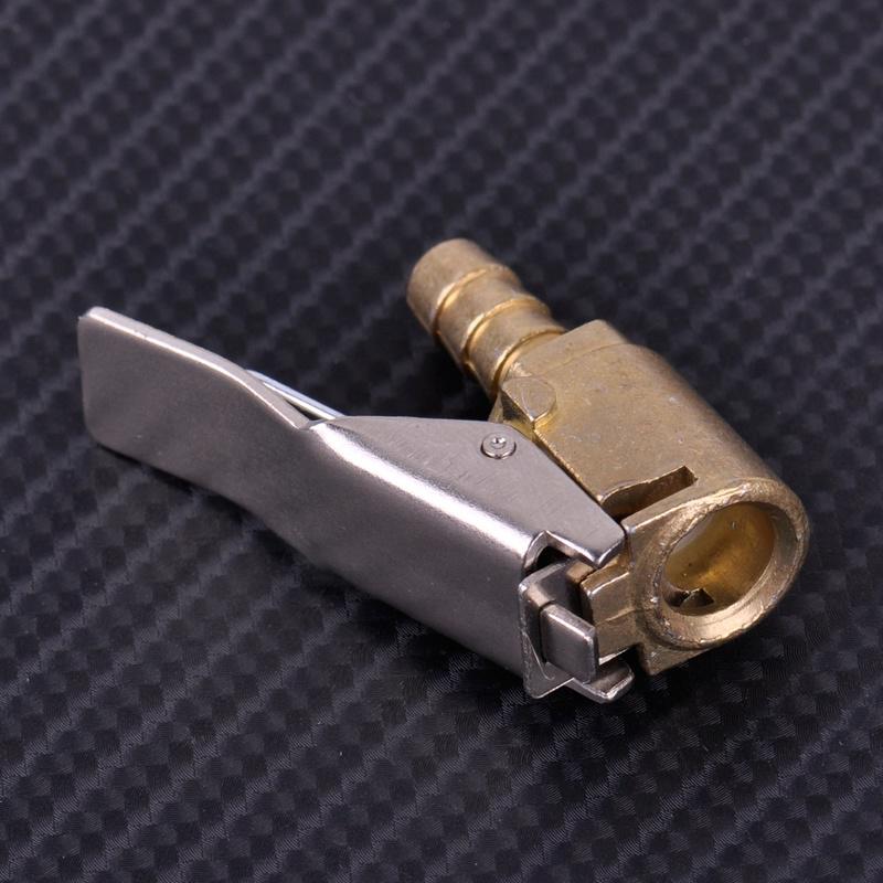 1pc Car Tyre Wheel Tire 6mm Zinc Alloy Air Chuck Inflator Pump Valve Clip Clamp Connector Adapter