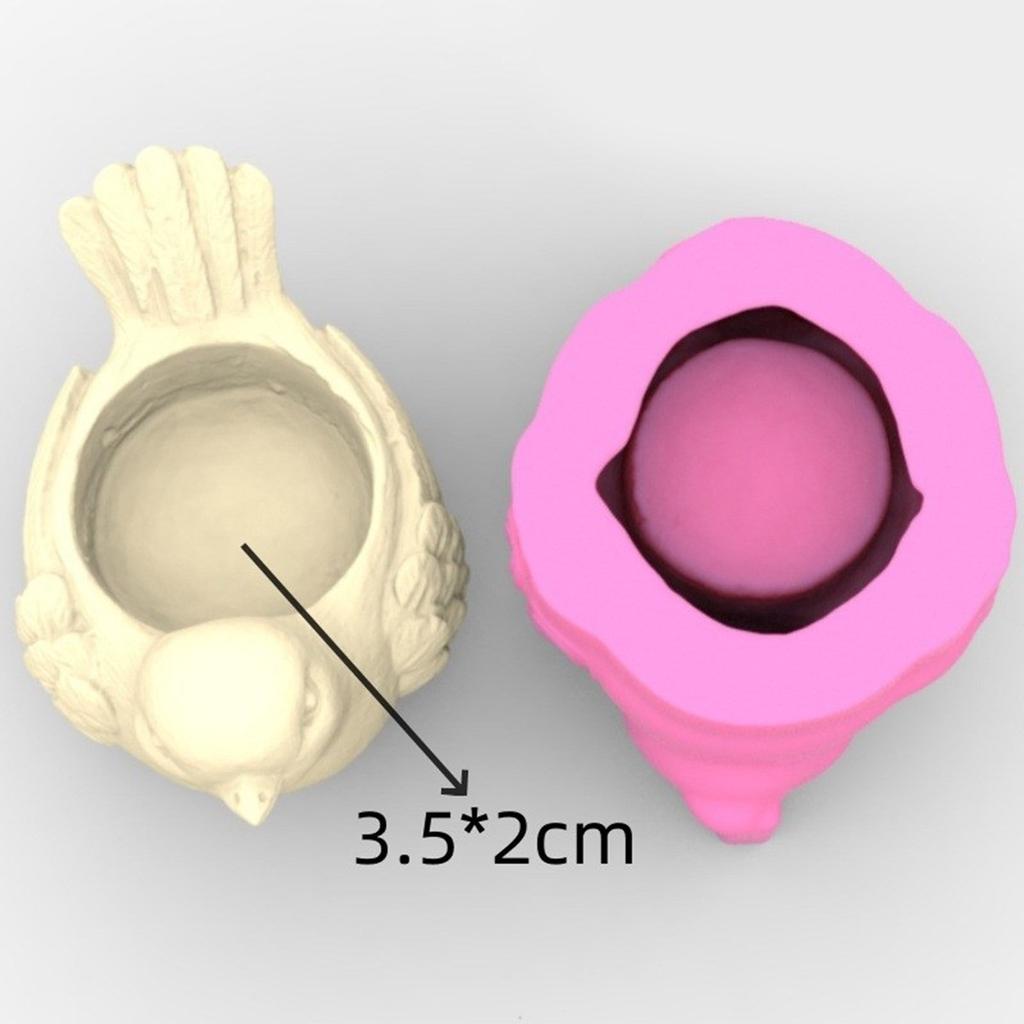 Forme pentru suport de lumânare din silicon Forme pentru cupe pentru lumânări în formă de pasăre Forme pentru suport pentru lumânări Cadou perfect pentru pasionații de bricolaj