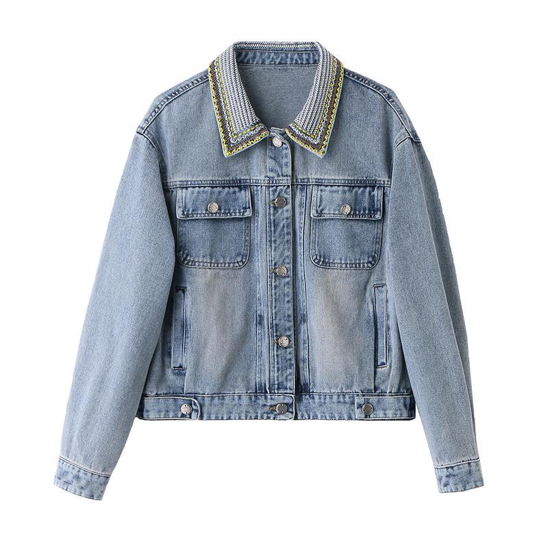 In Stock: Spring 2025 Women's Loose Denim Jacket - Versatile Casual Outerwear (MZ133)