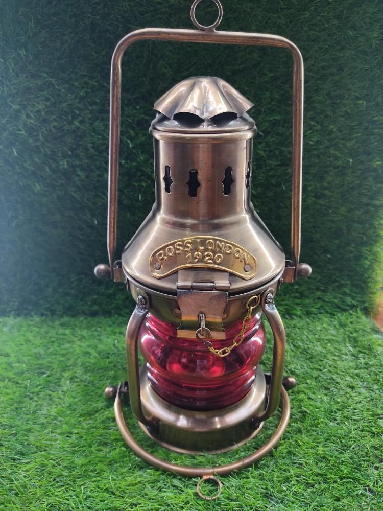 Námořní Malá Mosazná Olejová Lampa Závěsná lucerna Starožitná Námořní Loď lucerna lampa