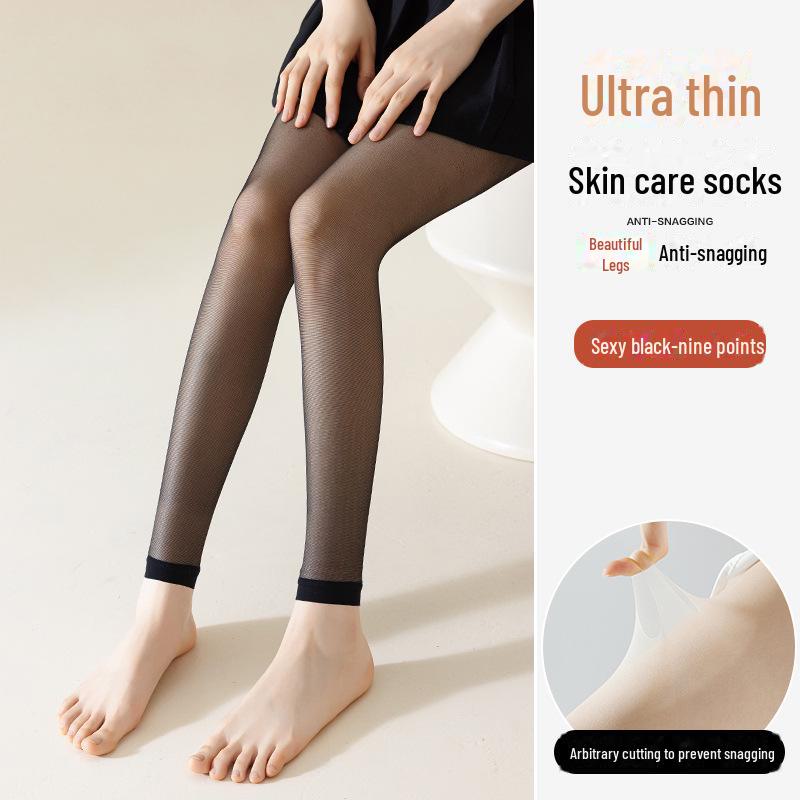 

Женские прочные прозрачные колготки большого размера с открытым носком и защитой от зацепов — летний стиль, без заниженной резинки, телесного цвета. Plus Size (recommended 120-260 jin)