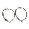 89708 Rear Brake Lines 2PCS Extended Braided- Stainless Steel Fit 4-6in Lift Jeep- Wrangler- JK 2007-2018 Replacement Parts Kit