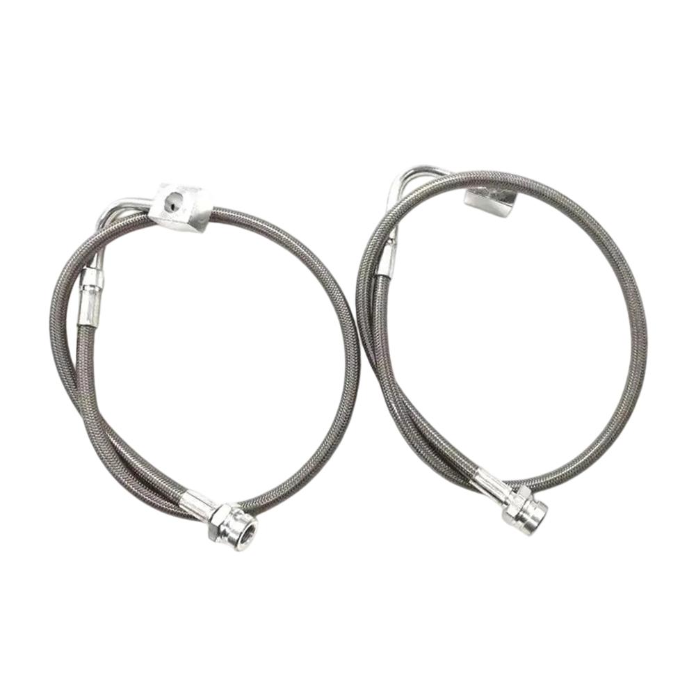 89708 Rear Brake Lines 2PCS Extended Braided- Stainless Steel Fit 4-6in Lift Jeep- Wrangler- JK 2007-2018 Replacement Parts Kit
