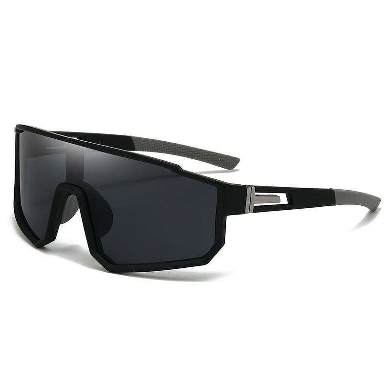 New One-piece Pilot Frame Sunglasses Metal Fashion Personality Leopard Sunglasses 989