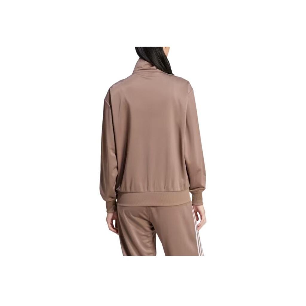Adidas Womens Adicolor Classic Firebird Loose Track Top Trace Brown Women Streetwear JC8253