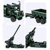Non-Toxic 485Pcs Military Classic Building Blocks Model M35A2 M198 Truck Small Particle Children Educational Toys 4510