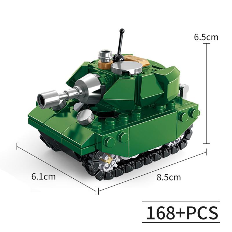 160Pcs Military Tank Building Block Set Army Tanks  Learning Educational Block Bricks Toy for Kids  Children  Adults Gift Present for Military Fans
