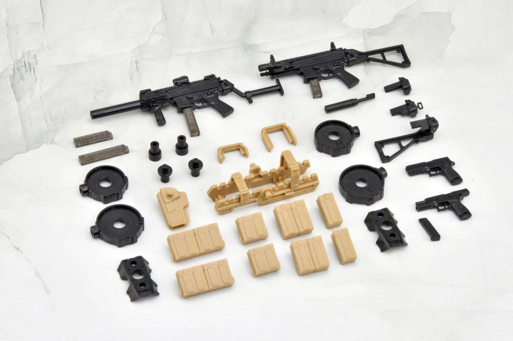 Tomytec Little Armory Megami Device Equipment Set SMG Unpainted Assembly Runner Kit 334798 1/12 LA-MD02 (Submachine Gun)