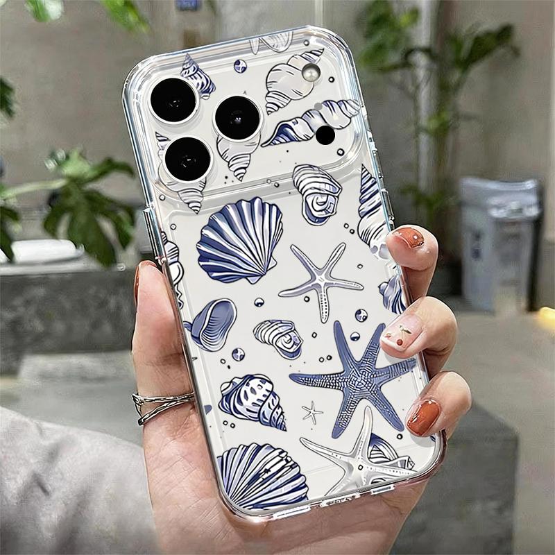 Silicone Clear Phone Case For iPhone 17 16 Pro 15 14 13 12 Pro Max 11 Transparent Shockproof Soft TPU Shark Turtle Printed Cover