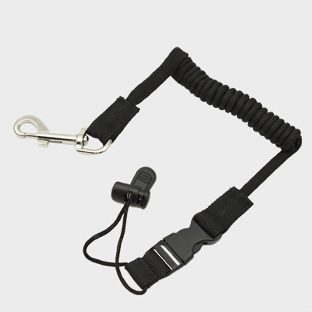 Elastic Kayak Paddle Leash Adjustable With Safety Hook Fishing Rod Pole Coiled Lanyard Cord Tie Rope Rowing Boat Accessories