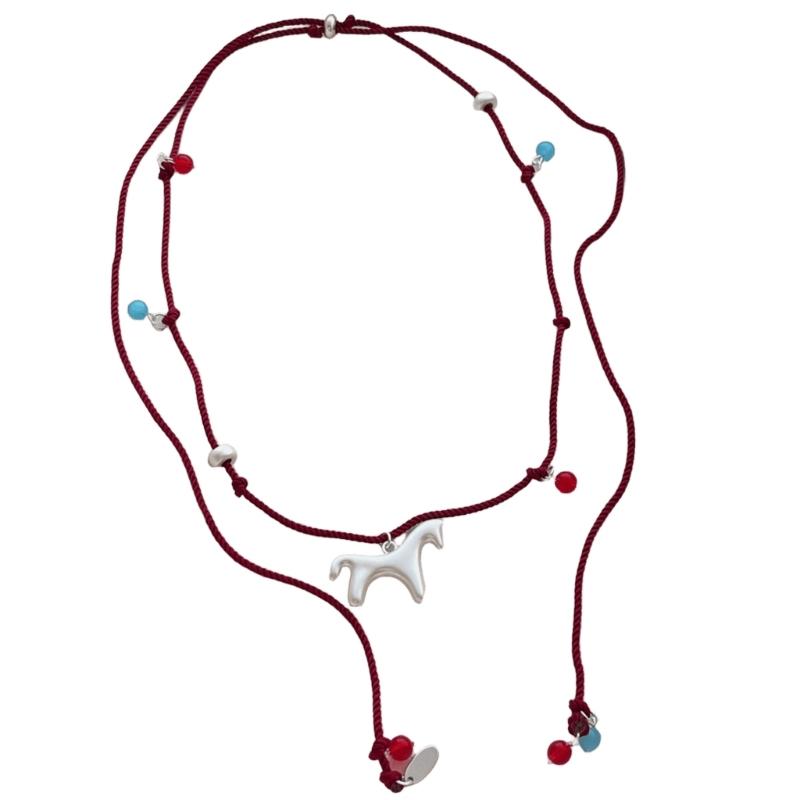 

Elegant Horse Pendant Necklace with Creative Art Made for Fashion Forward Women Perfect for Layering and Gift Giving in Daily Life серебряный