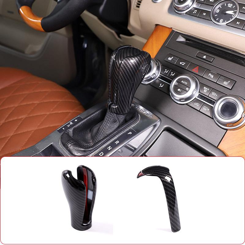 ABS Kohlefaser Für Land Rover Range Rover Vogue L322 Sport L320 RR Sport Auto Schaltknauf Abdeckung Aufkleber Autoinnenraum Zubehör