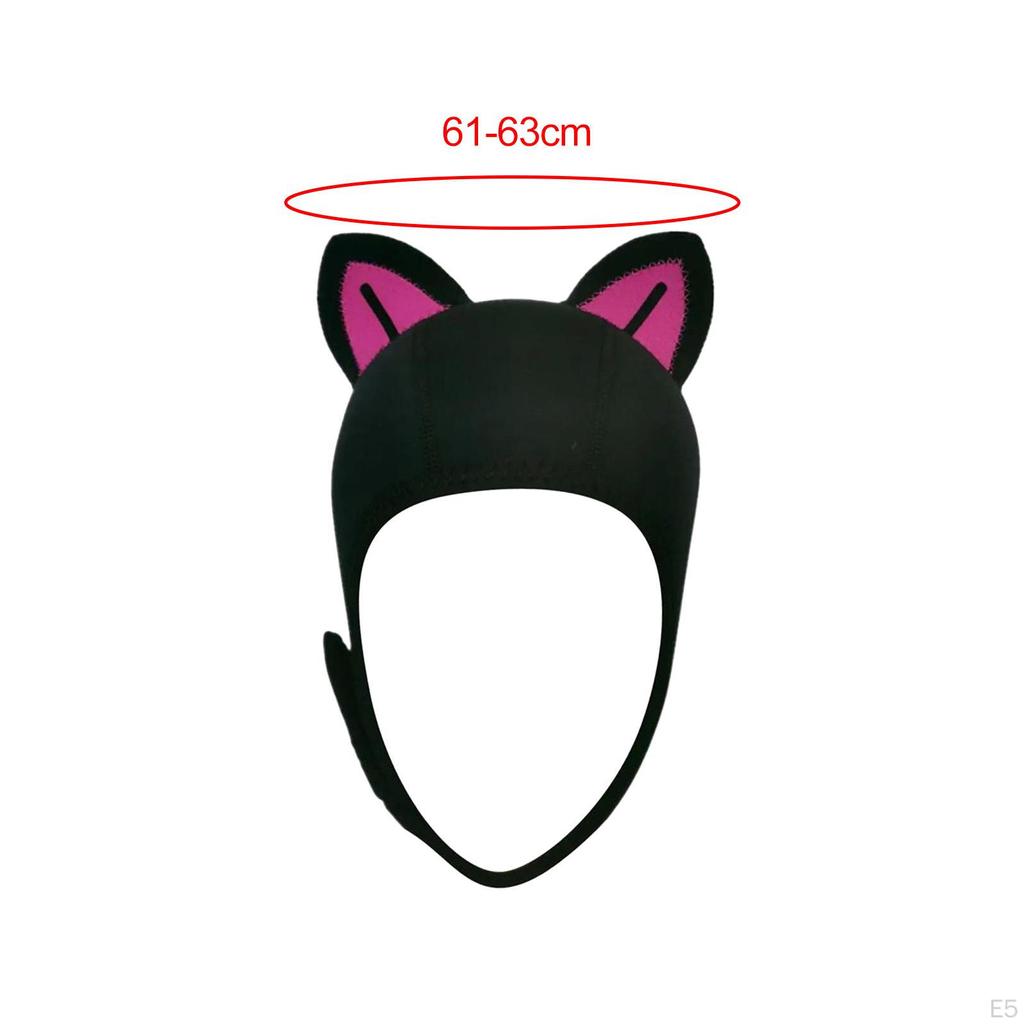 Cat Ears Diving Cap 3mm Neoprene Swimming Suit Hood Cute for