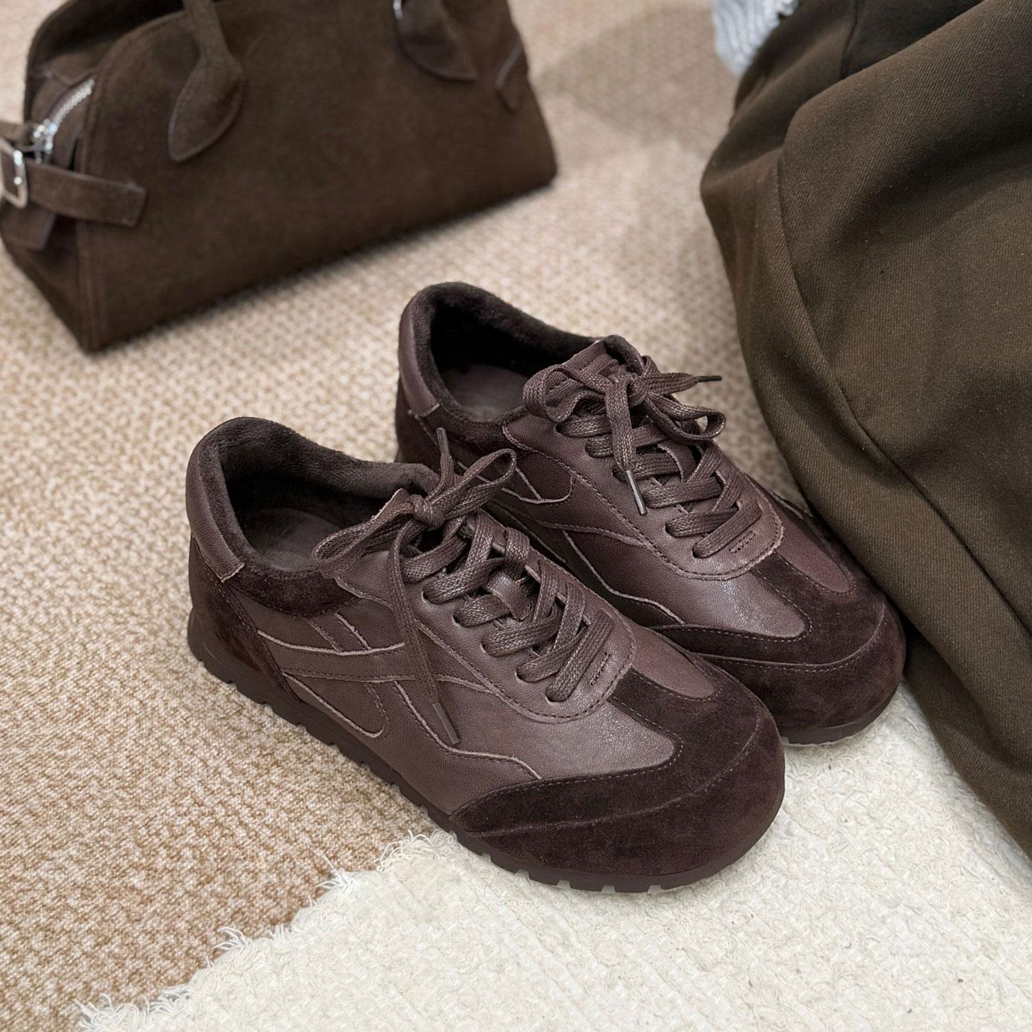 

Great-looking leather women s soft-soled new autumn and winter versatile sports and leisure shoes 40