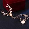 1Pc Reindeer Rhinestone Christmas Brooch, Versatile Men's and Women's Clothing, European and American Christmas Tree Reindeer Brooch,