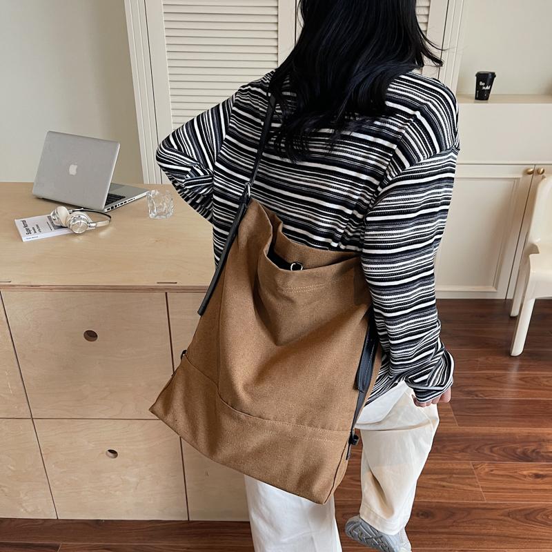 CANVAS Hasp Sewing Shoulder Bags Simple Large Capacity 2026 Brand Bags for Women Solid High Quality Fashi Crossbody Bags