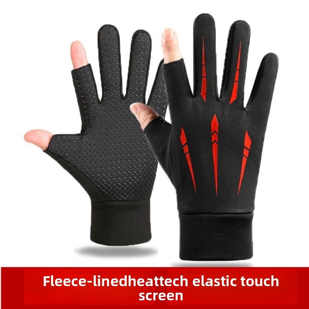 Fashion Thickened Winter Gloves Windproof Skin-friendly Cycling Gloves Waterproof Non-slip TouchScreen Gloves Outdoor