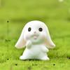 1PC Micro-landscape Cute Animals Cartoon Little Rabbits Carrot House Cute Rabbits Garden Resin Accessories, Rabbit Year Ornaments