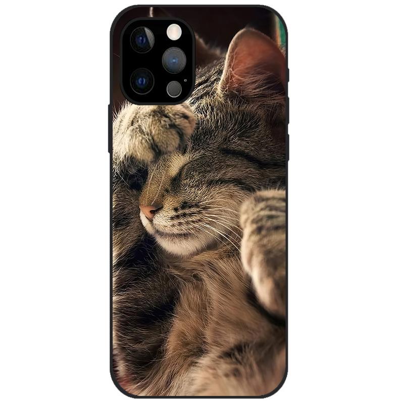 For iPhone 12 Pro Case iPhone12 Pro Bumper Silicon TPU Soft Phone Cover For iPhone 12 Pro Max / 12 Mini Case Cartoon Funda 12Pro