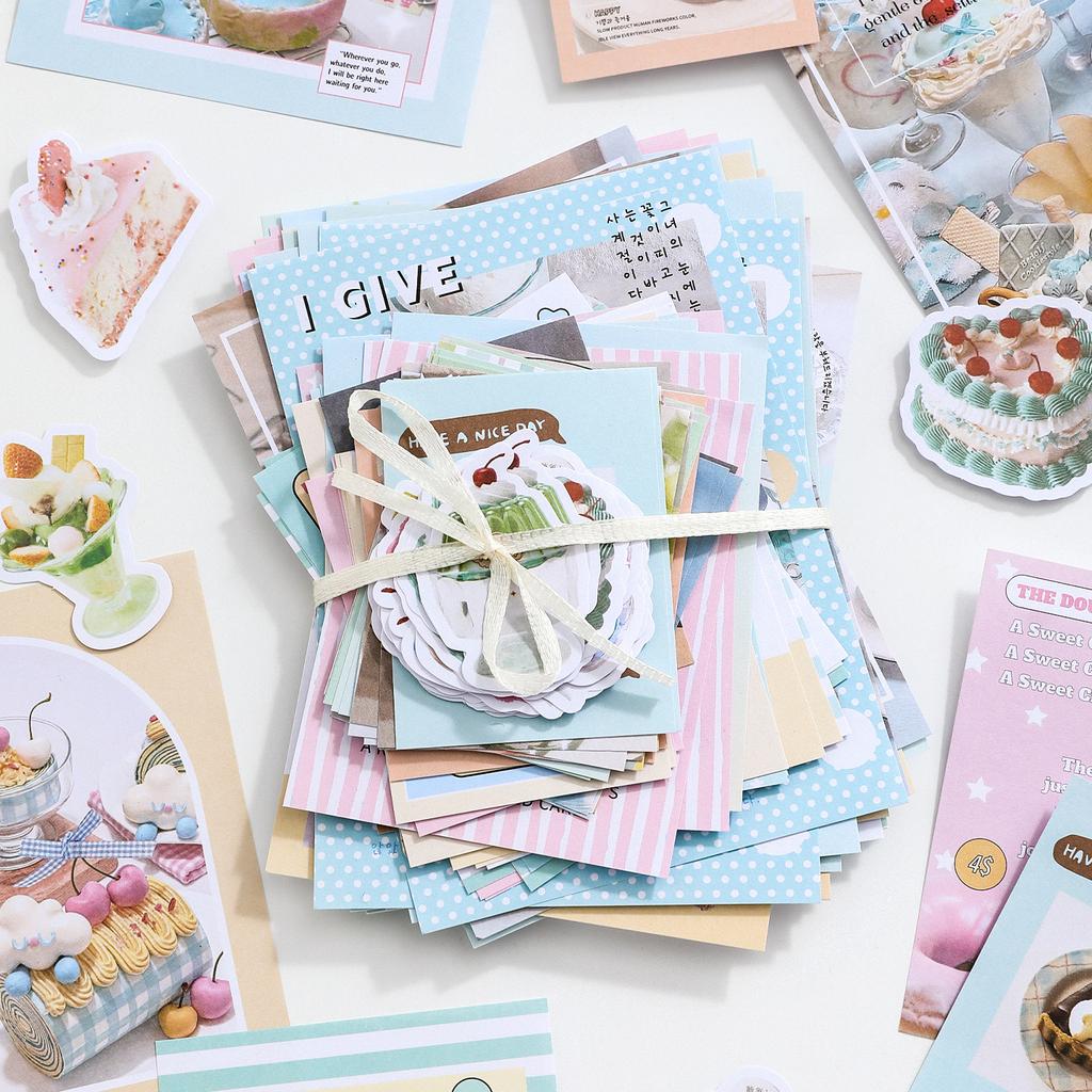 100pcs Vintage Scrapbooking Sticker Materials Paper Combo Kit for DIY Junk Journal Collage Photo Album Stationery Supplies