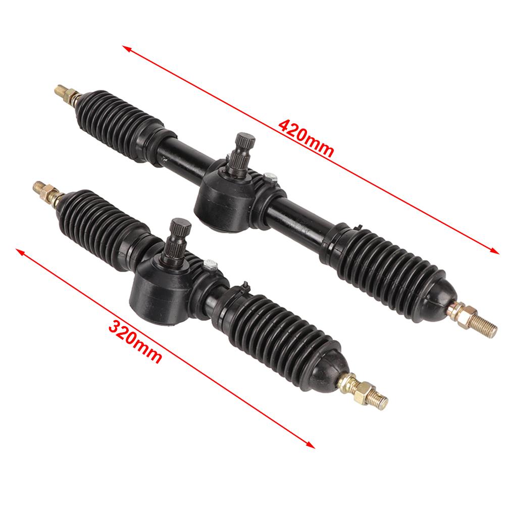 Complete Go Kart 300mm Steering Wheel 320mm/420mm Gear Rack Pinion Tie Rod Shaft For 110cc Karting DIY Quad Drift Trike