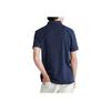 Calvin Klein Solid Color Logo Embroidered Short Sleeve Polo Shirt Men tops Dark-Blue 40HM281-411
