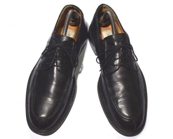 Spain Made/Mezlan/Vintage Script Tag Leather U-Tip Shoes/10M/27.5/Black/Dress/Business(USED)