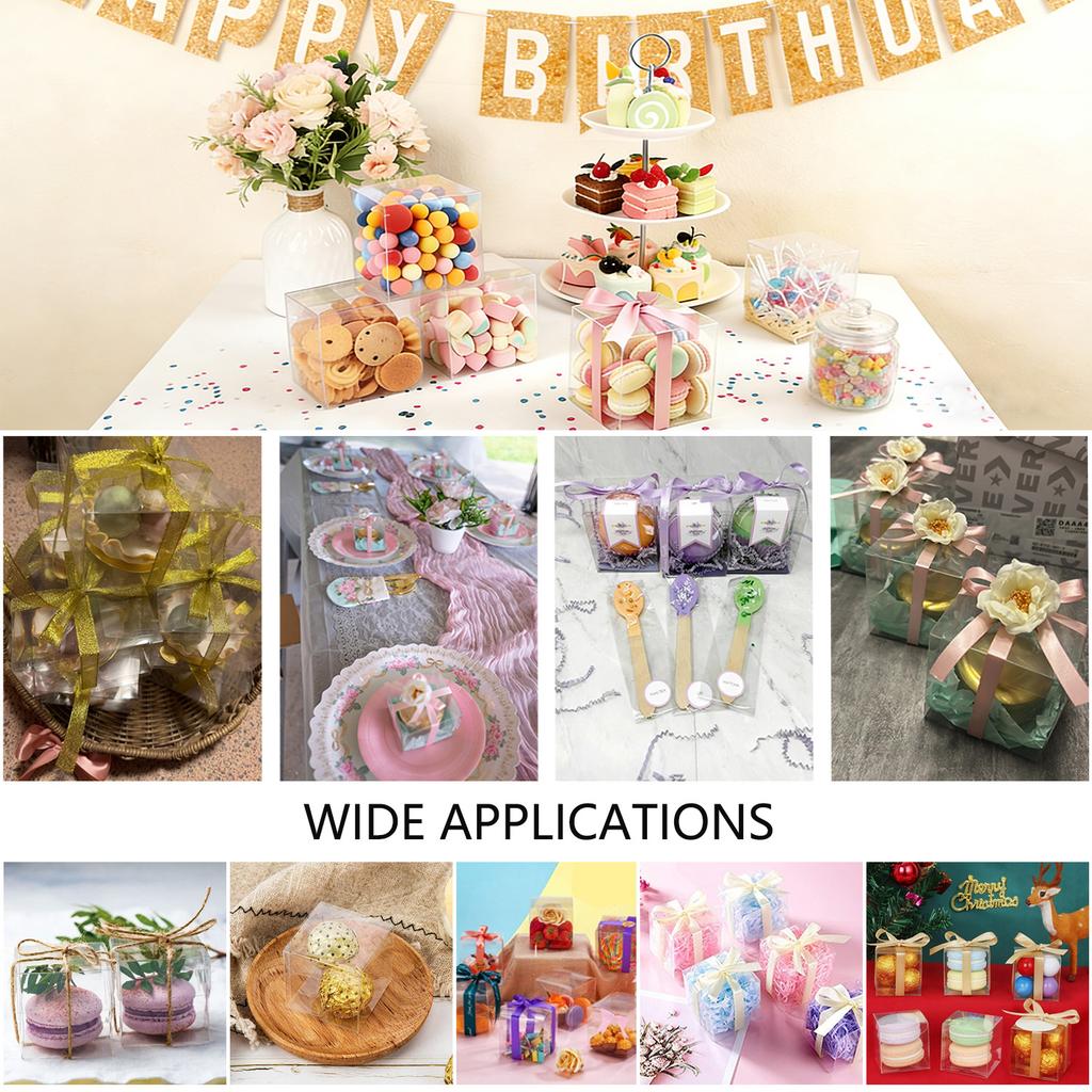 5-10cm Clear Small Favor Boxes,for Wedding,Various Festivals,Birthday Party,Caja Cube Packaging Boxes