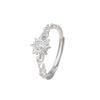 Tichia Auspicious Clouds & Sun S925 Sterling Silver Openable Couple Rings