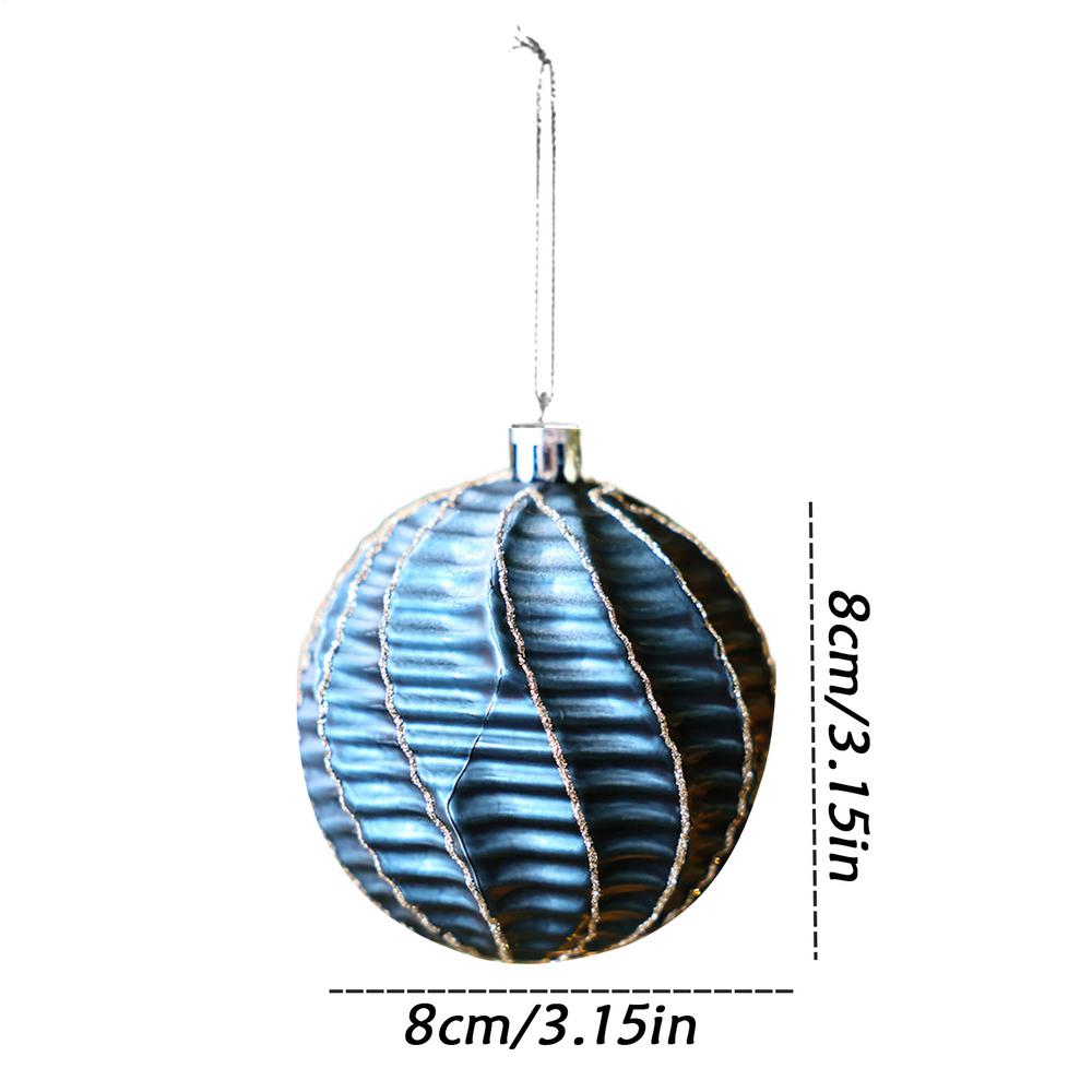 8cm Christmas Balls 2 Pieces Lightweight Reflective Pendant 8cm Christmas Balls Ornaments for Tree for Indoor Outdoor Party Home
