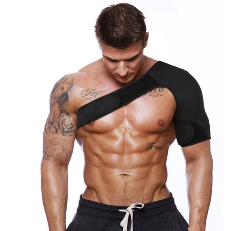 Adjustable Gym Sports Care Single Shoulder Support Back Brace Guard Strap Sports Shoulder Protection Shoulder Strap Men & Women