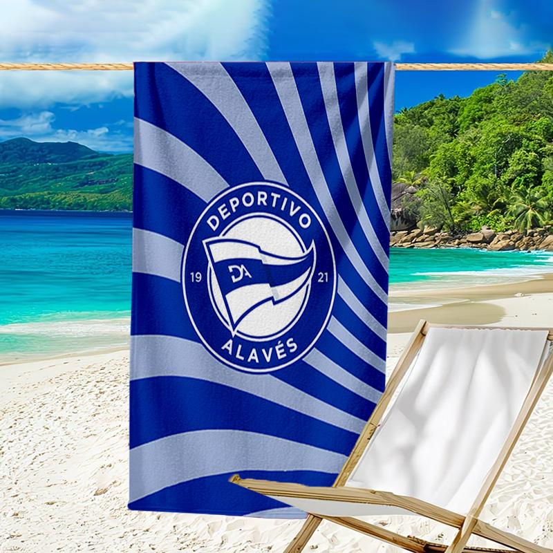 Deportivo FC Bedrucktes Strandtuch, Superweiche Mikrofaser, Perfektes Geschenk Geburtstag, für Pool, Strand, Reisen, für Familie und Freunde