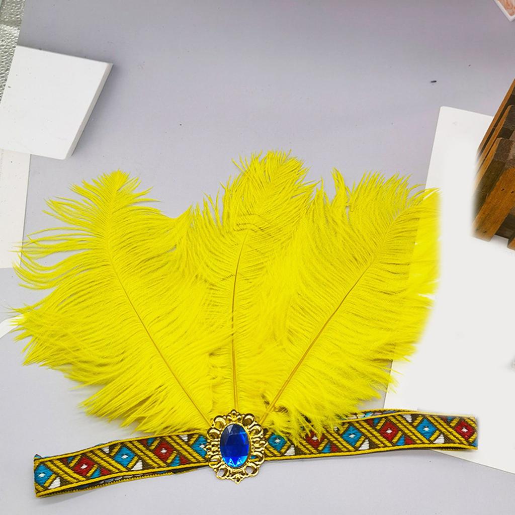 Feather Flapper Headbands Mardi Gras Prom Dancer Headpiece for Party Carnivals Celebrations Headwear Hair Styling