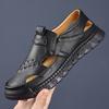 Fashion Handmade Summer Man Sandals Versatile Leather Beach Shoes Lightweight Mens Casual Shoes Outdoor Walking Sandals Outdoor Sandaly