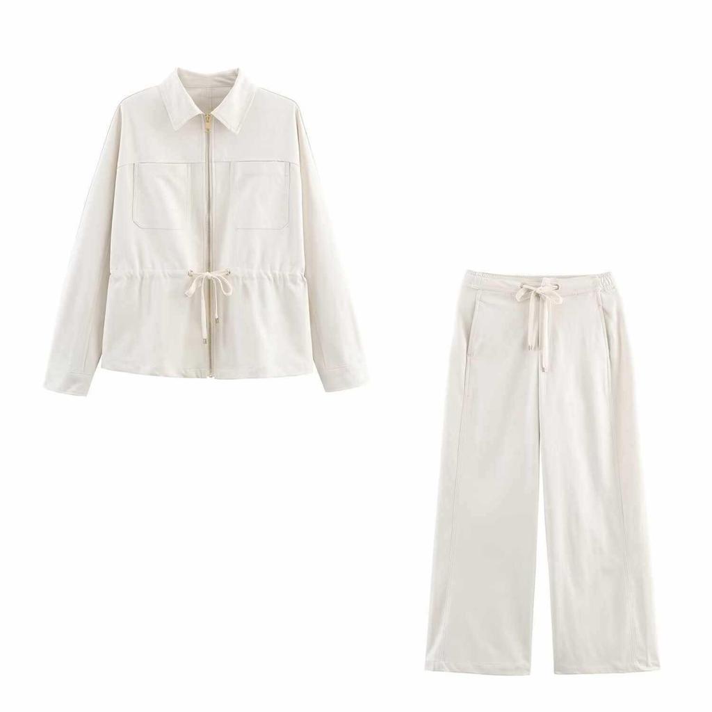 Women's Autumn/Winter Adjustable Waistcoat & Casual Pants Set