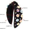 Gifts Baroque Diamond Flower Headband Wide Floral Accessories Sweet Headbands Candy-colored Women's Hair Accessories