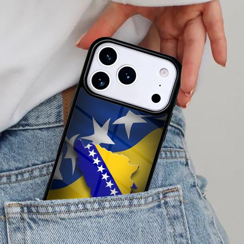 

Bosnia and Herzegovina Flag Phone Case for iPhone 16e 15 14 13 12 17 Pro Max Plus Air 17pro Cover Coque iPhone 13 mini