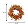 Artificial Autumn Wreath, Door Decorative Wreath with Yellow And Green Leaves, Hanging
