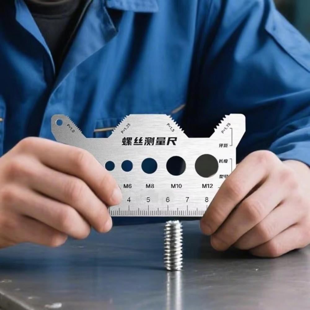 Stainless Steel Bolt Gauge Screw Measuring Device  for Pattern Jewelry Watch Electronics Crafts